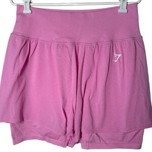 {EUC} Pink GYMSHARK VITAL SEAMLESS 2.0 2-IN-1 SHORTS SIZE XXL